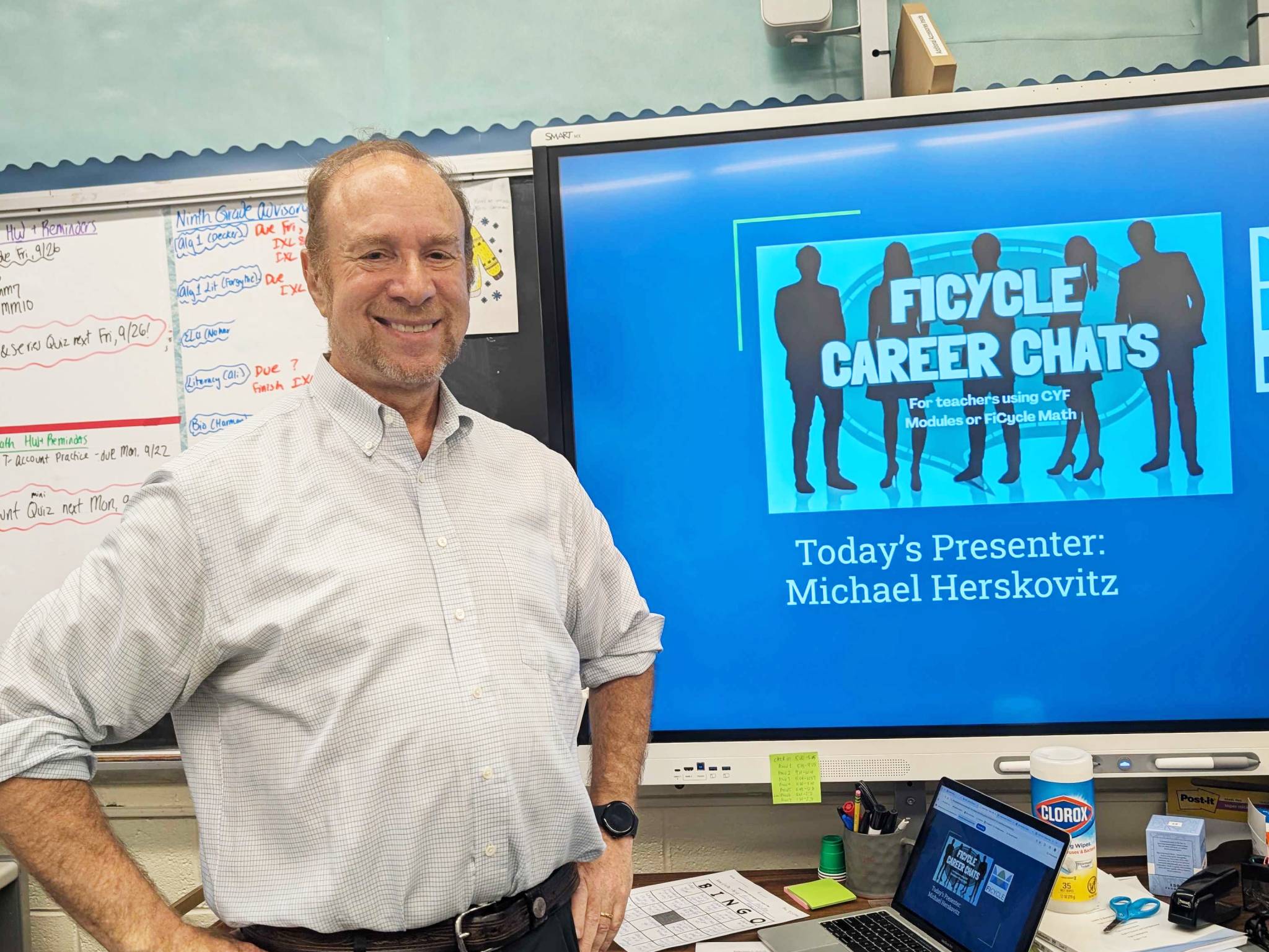 Students learning about financial careers through FiCycle Career Chat